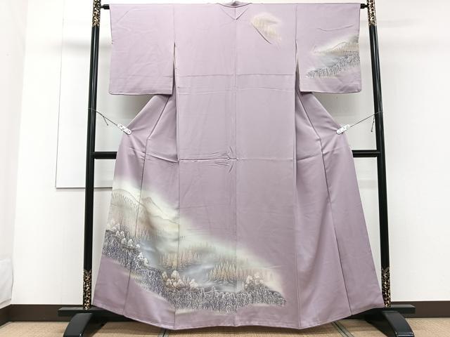 平和屋着物■訪問着 遠山樹林文 暈し染め 正絹 逸品 CABE0512xi
