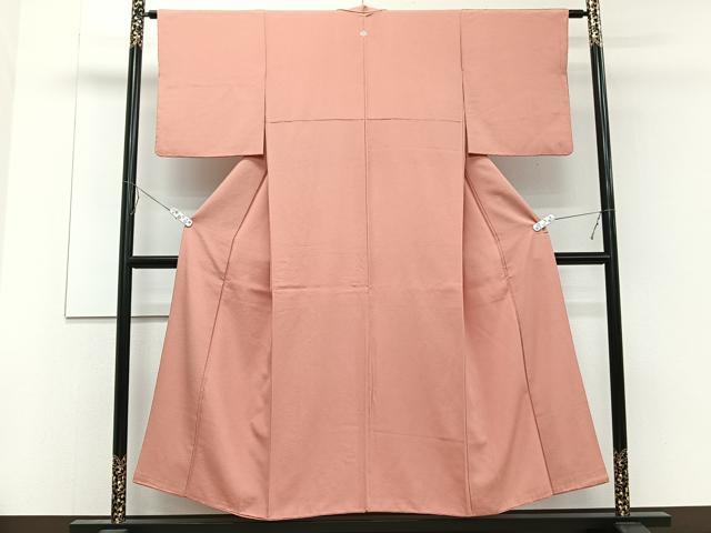平和屋着物■上質な色無地 真赭色 正絹 逸品 CABE0515xi