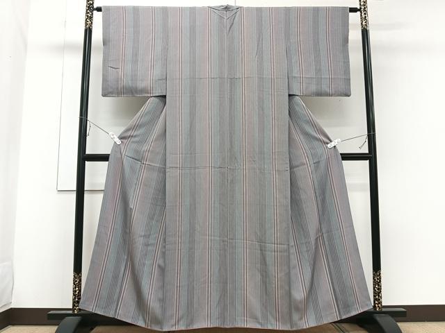 平和屋着物■上質な小紋 縞 正絹 逸品 CABE0587xi