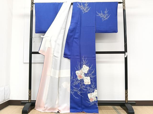 平和屋着物■訪問着 破れ色紙花文 松竹梅 正絹 逸品 CABE0595xi