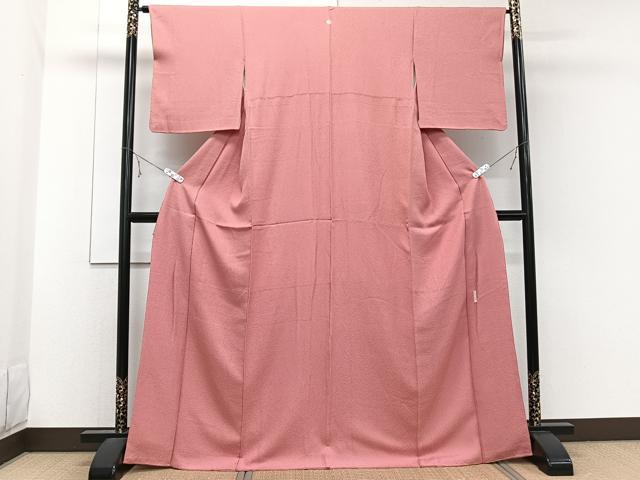 平和屋着物■上質な色無地 作家物 退紅色 正絹 逸品 CABE0643xi