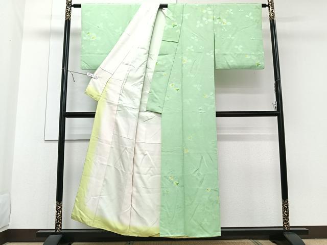 平和屋着物■上質な小紋 舞葉文 正絹 逸品 CABE0645xi