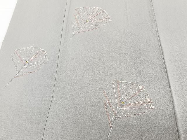 平和屋着物■中国三大刺繍 相良刺繍 総刺繍 訪問着 檜扇地紋 金糸 正絹 逸品 CABE0656xi