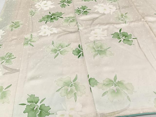 平和屋着物■上質な小紋 舞葉文 暈し染め 正絹 逸品 CABE0786xi