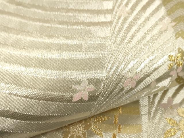 平和屋着物▼六通柄袋帯 吉祥舞花文 金銀糸 鈴乃屋扱い 正絹 逸品 CABE1321ak