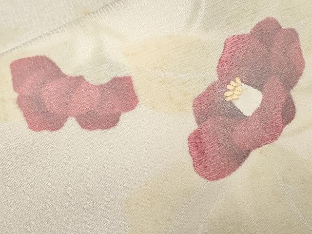 平和屋着物■訪問着 刺繍 枝椿文 暈し染め 金彩 正絹 逸品 CABE1626ev