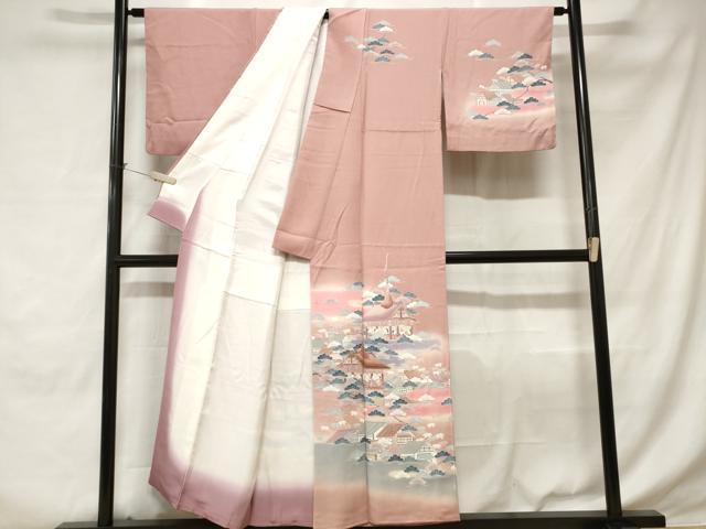 平和屋着物■訪問着 人物風景文 暈し染め 正絹 逸品 CABE1642ev
