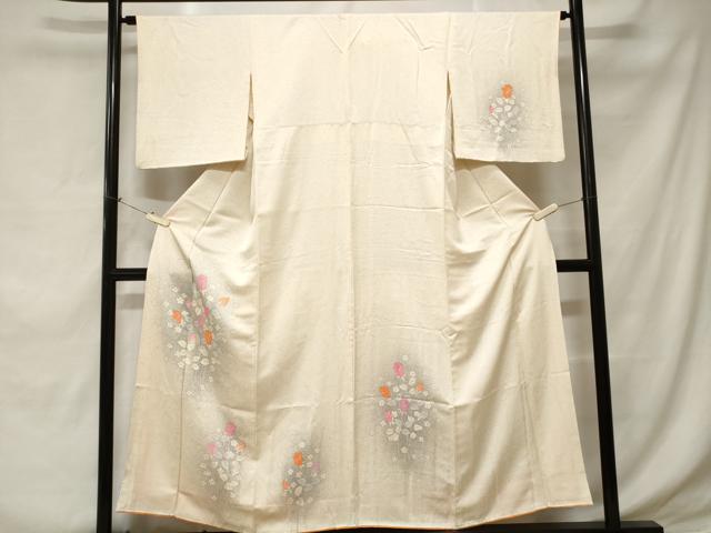 平和屋着物■訪問着 バラ 花文 暈し染め 正絹 逸品 CABE1682ev