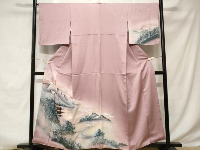 平和屋着物■訪問着 風景文 暈し染め 正絹 逸品 CABE1695ev