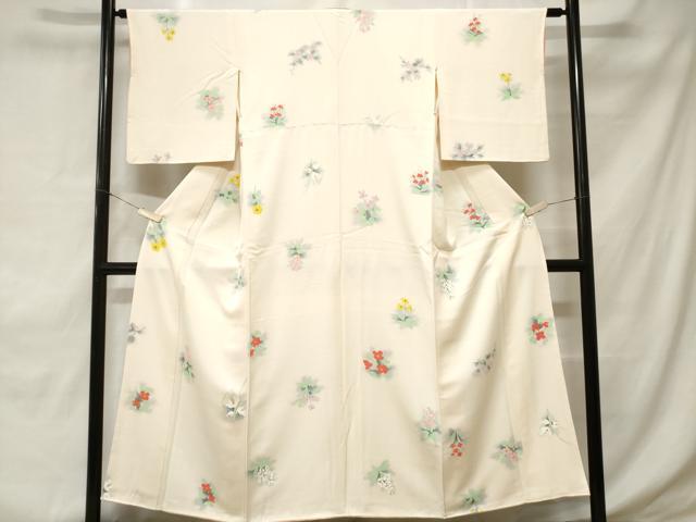 平和屋着物■上質な小紋 草花文 暈し染め 正絹 逸品 CABE1698ev