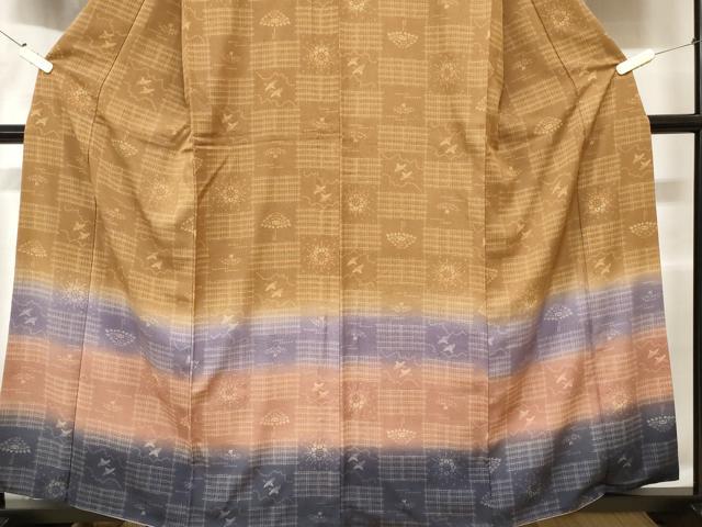 平和屋着物■訪問着 千鳥花文 暈し染め 正絹 逸品 CABE1738ev