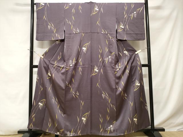 平和屋着物■上質な小紋 枝花文 金彩 正絹 逸品 CABE1961ev