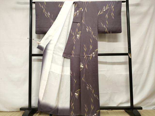平和屋着物■上質な小紋 枝花文 金彩 正絹 逸品 CABE1961ev