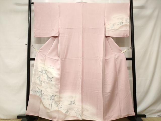 平和屋着物■訪問着 流水飛鶴文 暈し染め 正絹 逸品 CABE1974ev