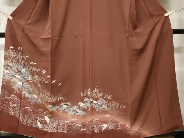 平和屋着物■豪華色留袖 白鷺 御所解文 正絹 逸品 CABE1980ev