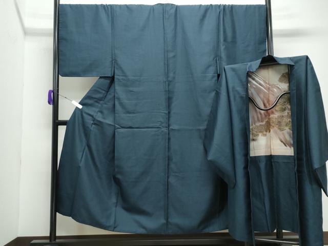 平和屋着物●男性 紬 アンサンブル 80亀甲 総詰め 正絹 逸品 CABE2035yc