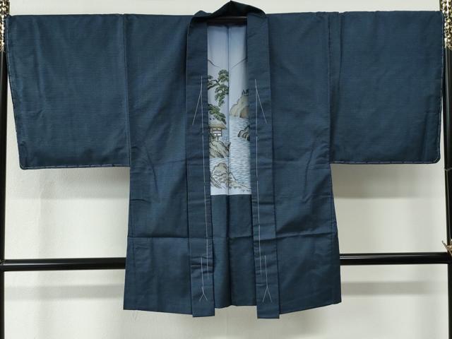 平和屋着物●男性 本場大島紬 アンサンブル 80亀甲 総詰め 正絹 逸品 未使用 CABE2038yc