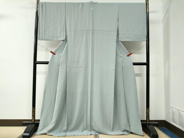 平和屋着物●上質な色無地 秘色色 ロング丈 正絹 逸品 CABE2059yc