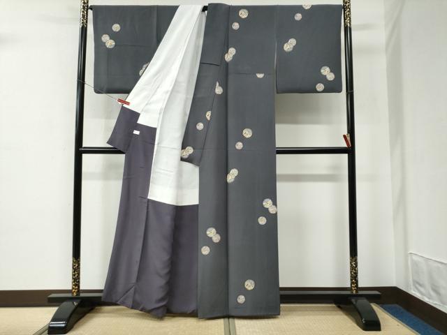 平和屋着物●上質な小紋 雪輪吉祥文 正絹 逸品 CABE2068yc