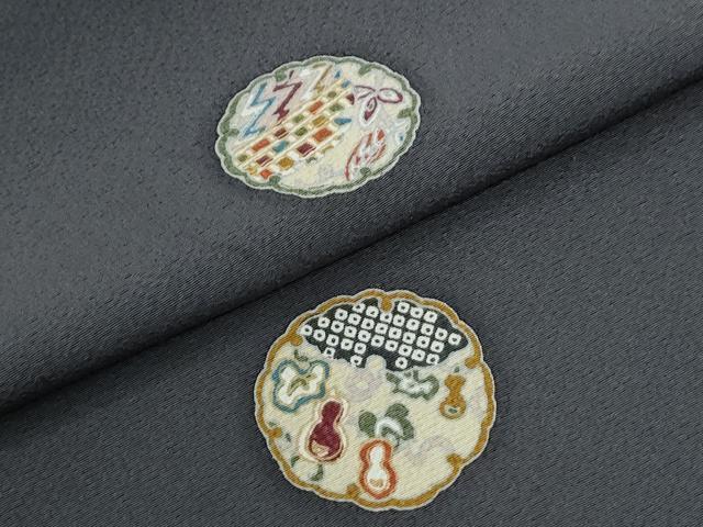 平和屋着物●上質な小紋 雪輪吉祥文 正絹 逸品 CABE2068yc