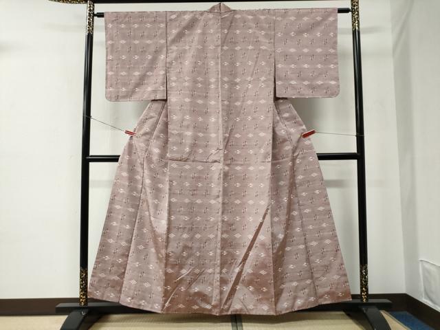 平和屋着物●本場琉球絣 紬 正絹 逸品 未使用 CABE2084yc