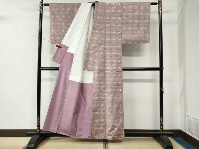 平和屋着物●本場琉球絣 紬 正絹 逸品 未使用 CABE2084yc