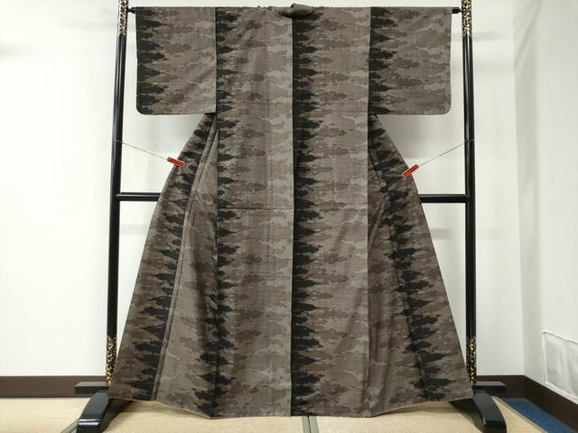 平和屋着物●本場大島紬 9マルキ 雲重ね文 正絹 逸品 CABE2147yc