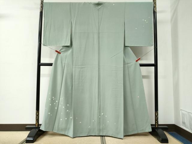 平和屋着物●訪問着 友禅 作家物 枝花文 正絹 逸品 未使用 CABE2194yc