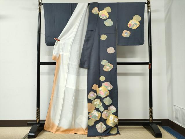 平和屋着物●訪問着 草花文 金彩 正絹 逸品 未使用 CABE2198yc