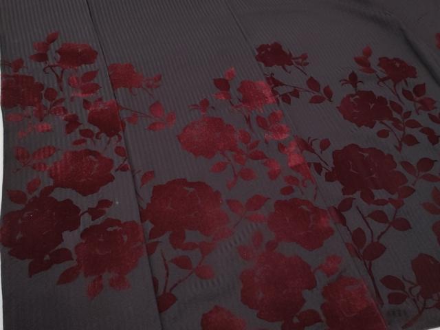 平和屋着物●訪問着 ベロア 枝花文 ラインストーン 正絹 逸品 CABE2209yc