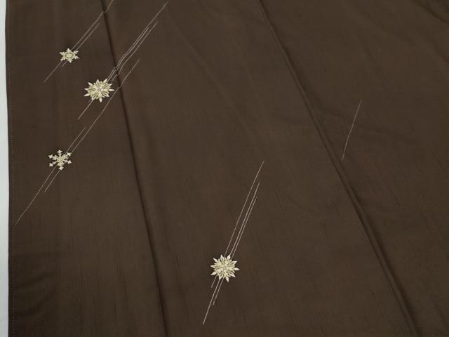 平和屋着物●訪問着 紬地 作家物 雪の結晶 正絹 逸品 CABE2215yc