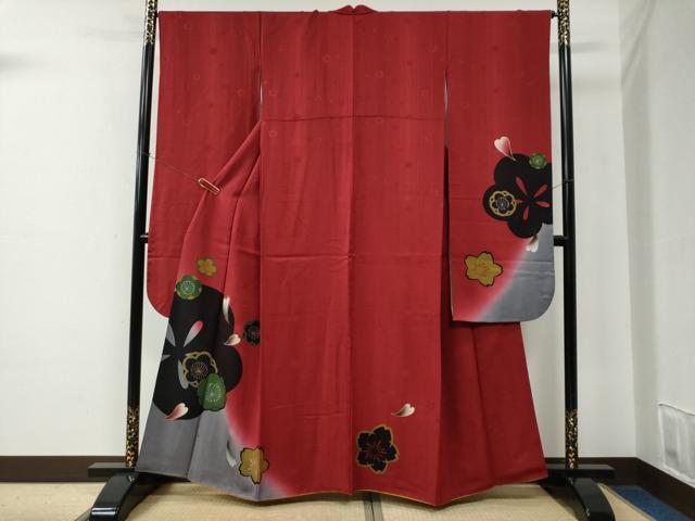 平和屋着物●豪華振袖 桜 梅 暈し染め 金彩 正絹 逸品 CABE2238yc