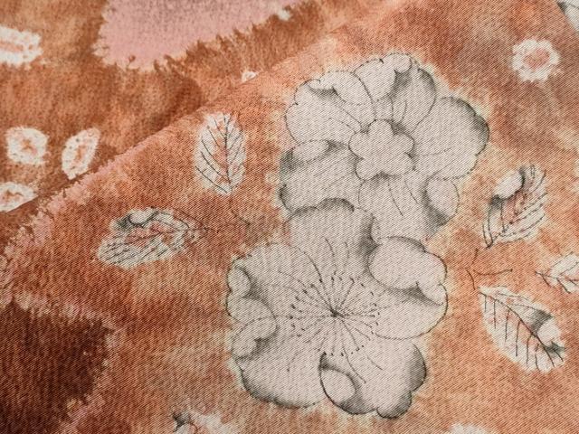 平和屋着物●訪問着 辻が花 絞り 暈し染め 正絹 逸品 CABE2243yc