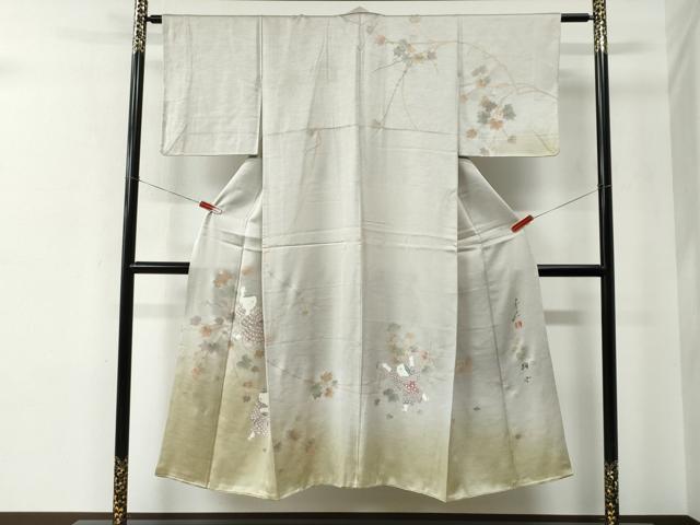 平和屋着物●友禅作家の巨匠 浅井青仁 訪問着 童子遊び 暈し染め 金彩 正絹 逸品 CABE2245yc