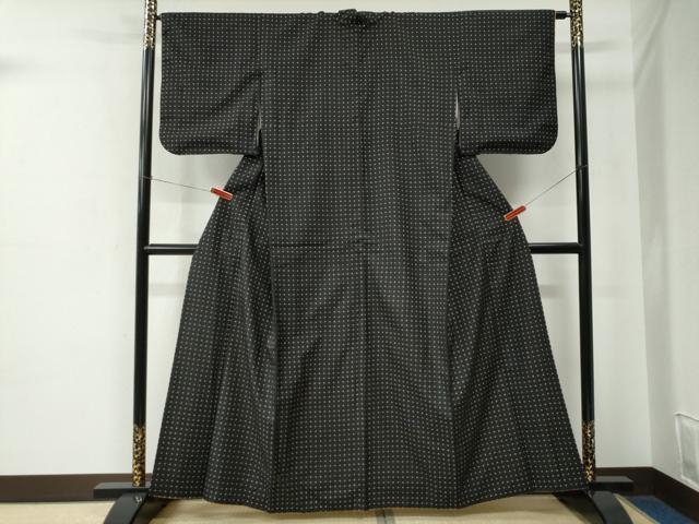 平和屋着物●本場大島紬 十字絣 正絹 逸品 CABE2279yc