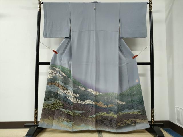 平和屋着物●十日町 名門 滝泰謹製 色留袖 刺繍 松竹梅花文 暈し染め 正絹 逸品 CABE2280yc