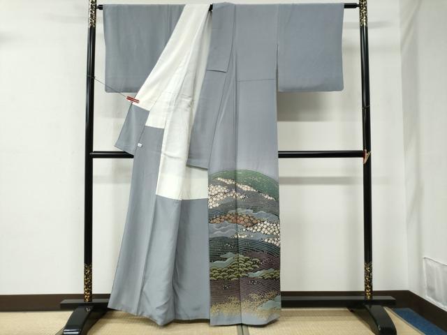 平和屋着物●十日町 名門 滝泰謹製 色留袖 刺繍 松竹梅花文 暈し染め 正絹 逸品 CABE2280yc