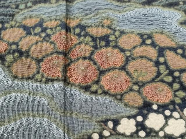 平和屋着物●十日町 名門 滝泰謹製 色留袖 刺繍 松竹梅花文 暈し染め 正絹 逸品 CABE2280yc