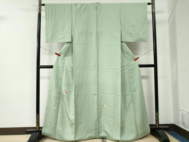 平和屋着物●訪問着 総刺繍 吹き寄せ舞花文 金糸 正絹 逸品 CABE2285yc