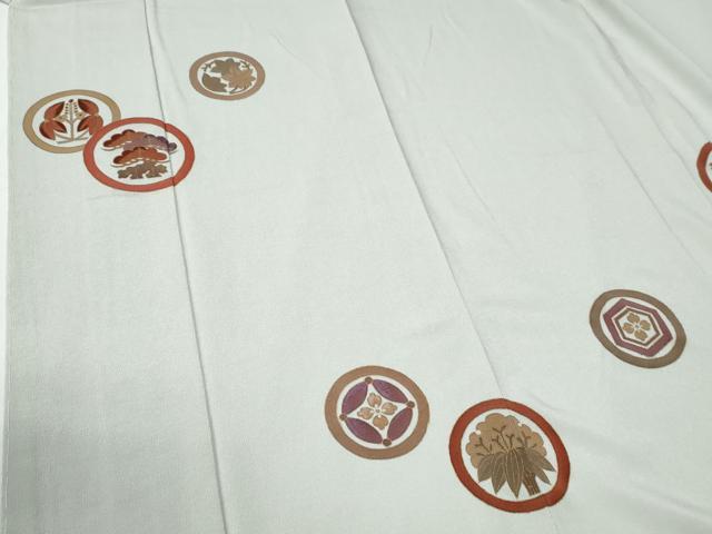 平和屋着物●訪問着 刺繍 草花文 金彩 鬼しぼ縮緬 正絹 逸品 CABE2297yc