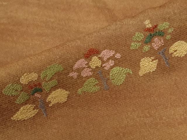 平和屋着物●訪問着 総刺繍 兎 草花文 正絹 逸品 CABE2309yc