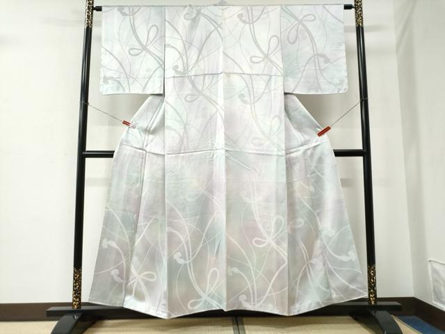 平和屋着物▼上質な小紋 結び紐文 暈し染め 正絹 逸品 CABE2331yc