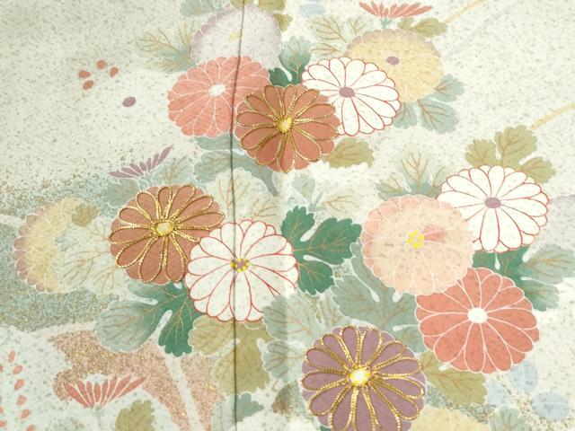平和屋着物●訪問着 吉祥花唐草文 暈し染め 金彩 正絹 逸品 CABE2337yc