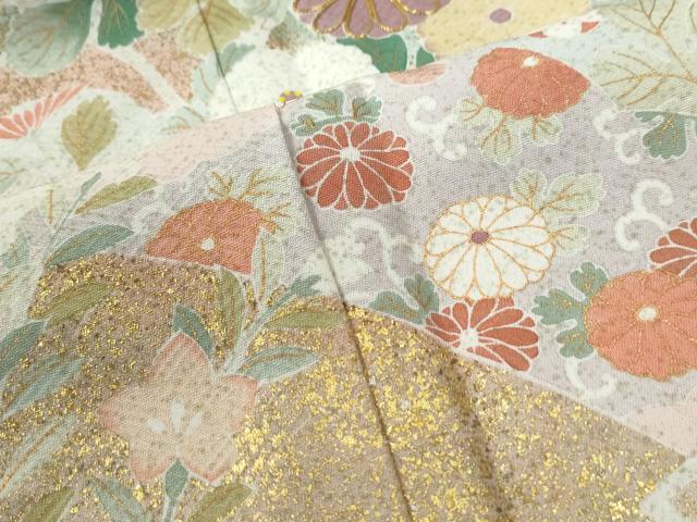 平和屋着物●訪問着 吉祥花唐草文 暈し染め 金彩 正絹 逸品 CABE2337yc
