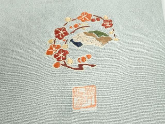平和屋着物●高級染元 粋峰 林芳夫 京加賀友禅 訪問着 庭園風景文 暈し染め 正絹 逸品 CABE2352yc