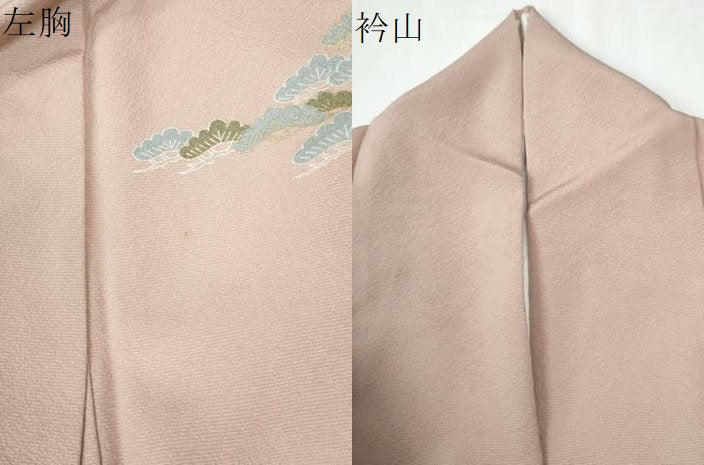 平和屋着物●訪問着 浜松飛鶴枝垂れ柳籬草花文 暈し染め 金銀彩 正絹 逸品 CABE2375yc