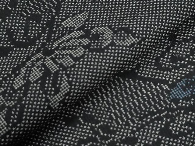 平和屋着物●本場大島紬 7マルキ 短冊草花文 正絹 逸品 CABE2378yc