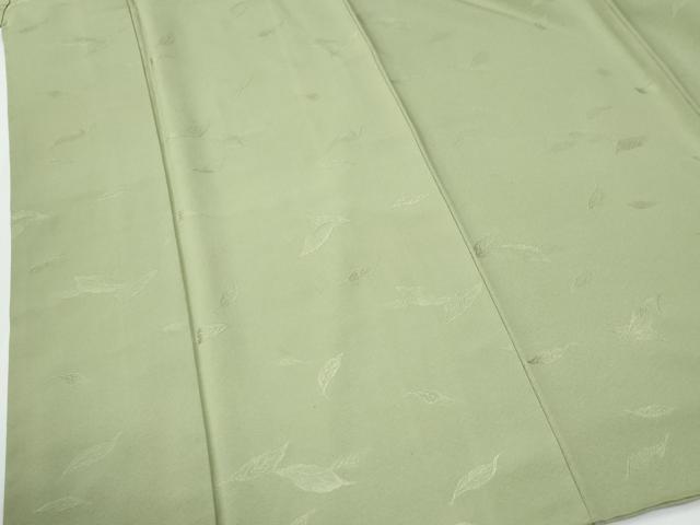 平和屋着物●上質な色無地 舞葉地紋 苗色 正絹 逸品 CABE2400yc