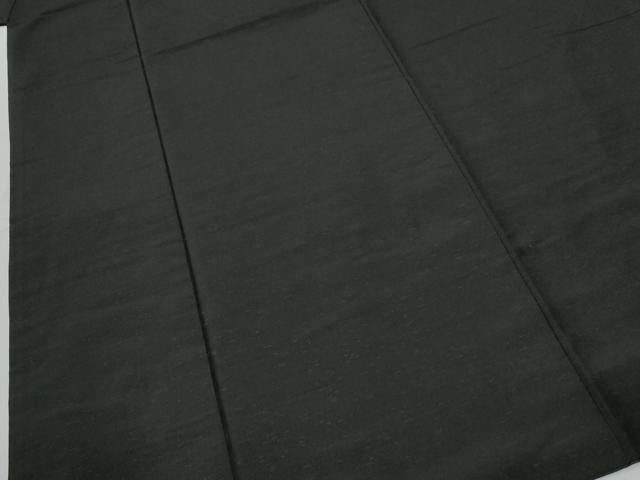 平和屋着物●男性 紬 アンサンブル 霞文 黒地 羽裏:唐獅子 正絹 逸品 CABE2404yc