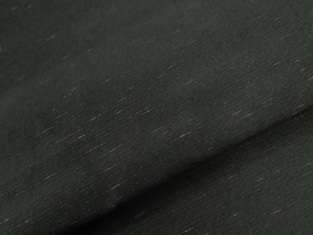 平和屋着物●男性 紬 アンサンブル 霞文 黒地 羽裏:唐獅子 正絹 逸品 CABE2404yc